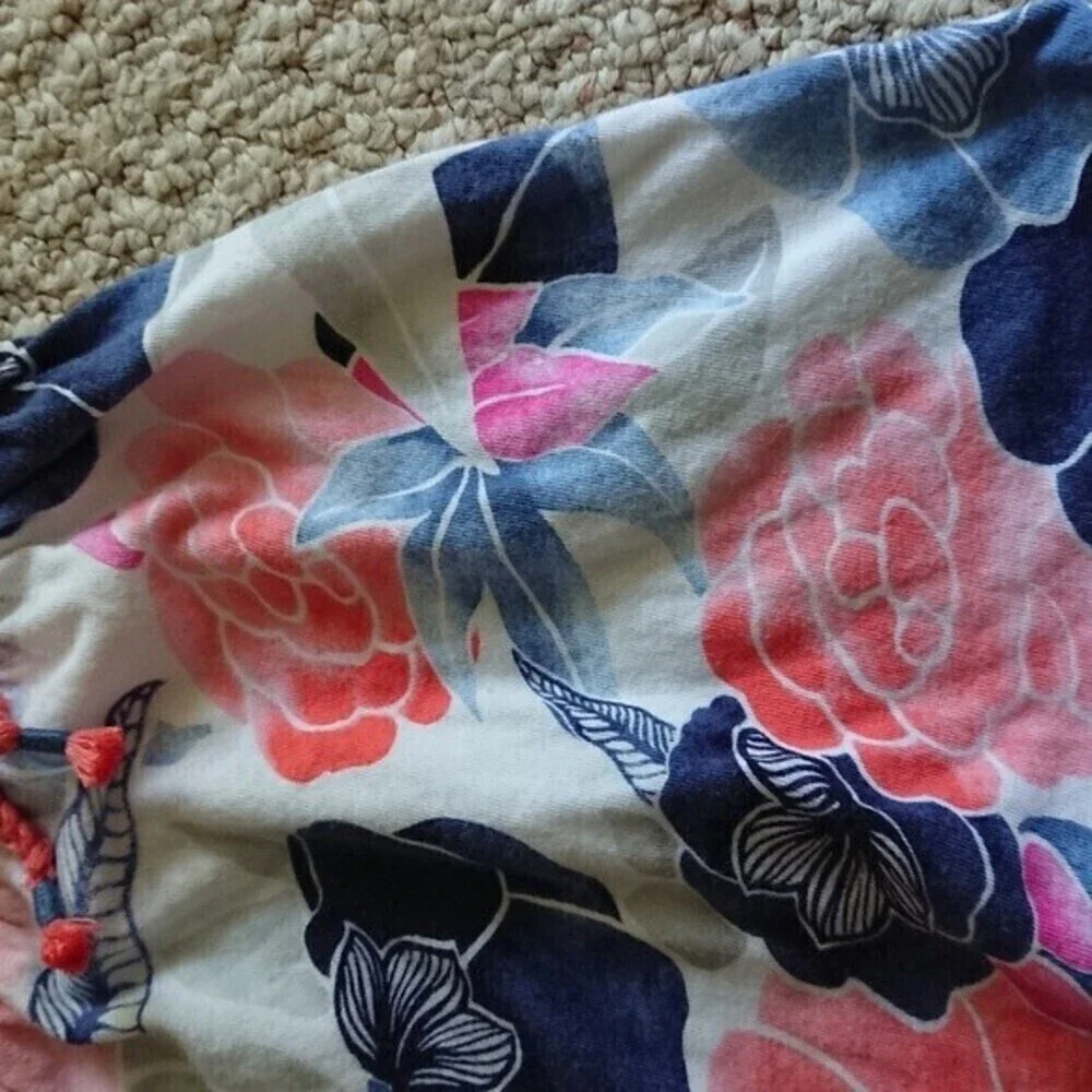Gymboree Floral Print Sleeveless Dress in Pink White Blue 12-18M